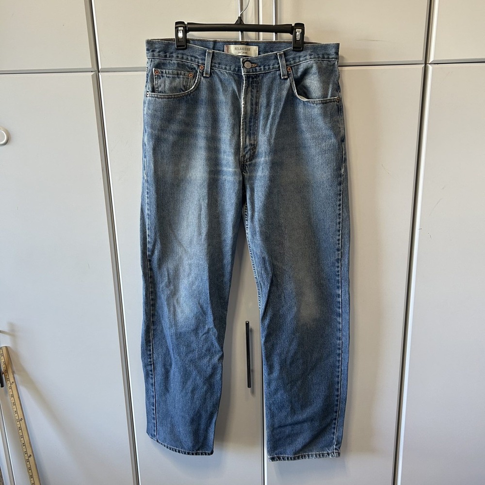 Vintage Levis 550 Relaxed Fit Jeans Mens 36x34 Made in USA Blue Denim 90s